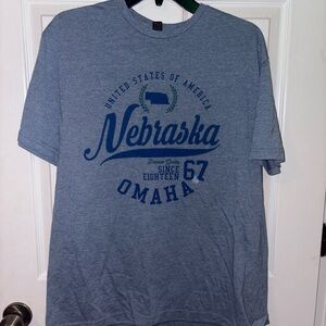 Nebraska Graphic Blue T-Shirt
